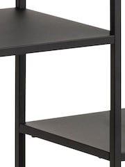 Actona Black Newcastle Asymmetrical Bookcase with 3 Shelves - Image 6 of 6