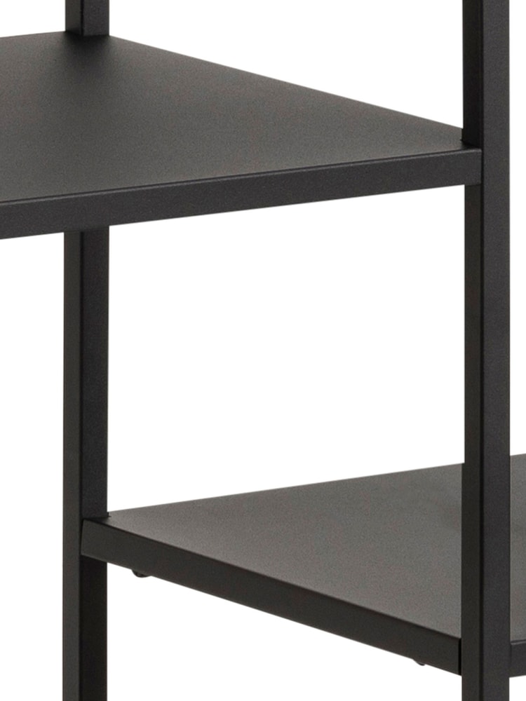 Actona Black Newcastle Asymmetrical Bookcase with 3 Shelves - Image 6 of 6