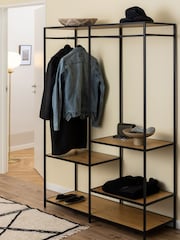 Actona Black Seaford Clothes Rack with 4 Shelves - Image 1 of 6