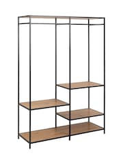 Actona Black Seaford Clothes Rack with 4 Shelves - Image 2 of 6