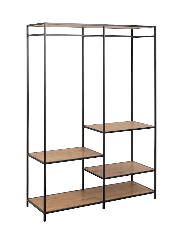 Actona Black Seaford Clothes Rack with 4 Shelves - Image 2 of 6