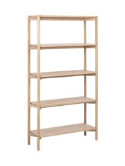 Actona Black Oak Braidwood Tall Bookcase with 4 Shelves - Image 1 of 2