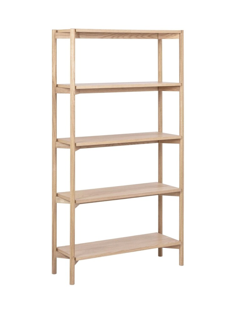 Actona Black Oak Braidwood Tall Bookcase with 4 Shelves - Image 1 of 2