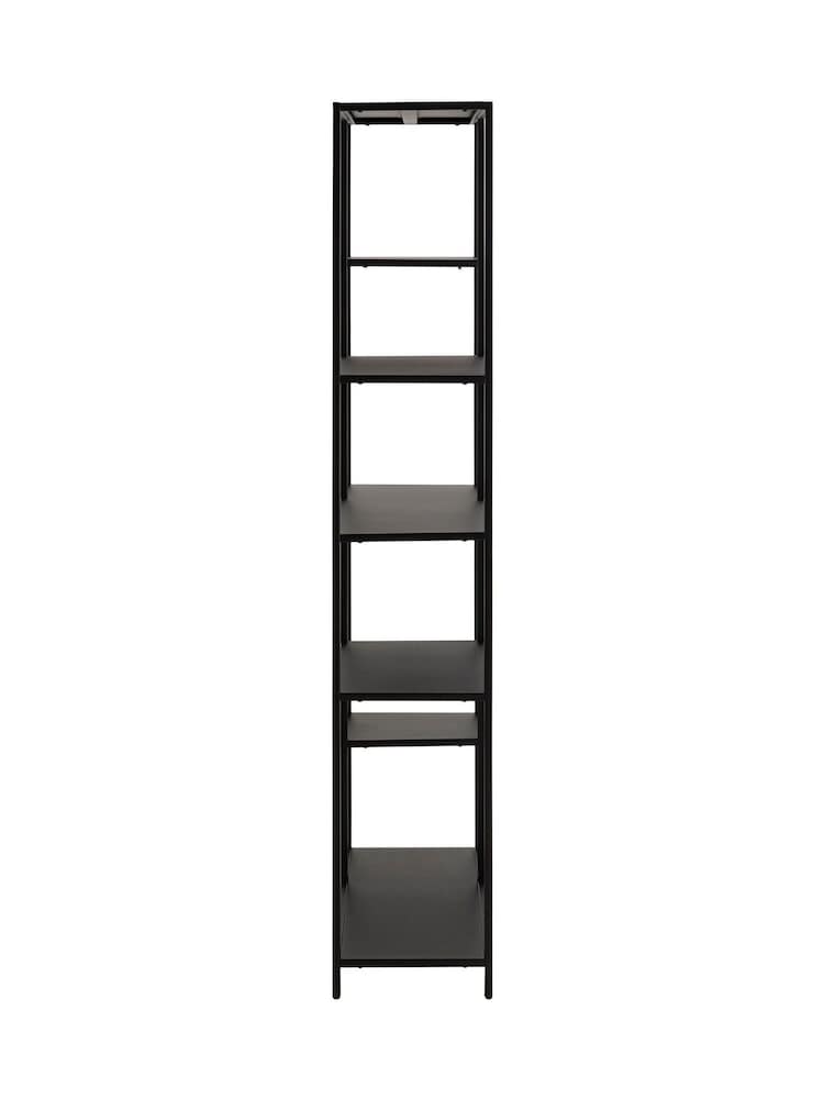 Actona Black Newcastle Asymmetrical Bookcase with 6 Shelves - Image 6 of 6