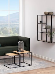 Actona Black Oak Seaford Metal Wall Shelf with 3 Additional Shelves - Image 4 of 6
