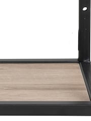 Actona Black Oak Seaford Metal Wall Shelf with 3 Additional Shelves - Image 6 of 6