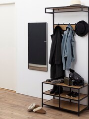 Actona Black Seaford Clothes Rack with 3 Shelves - Image 1 of 6