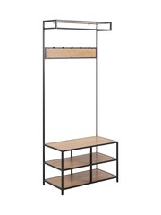 Actona Black Seaford Clothes Rack with 3 Shelves - Image 2 of 6