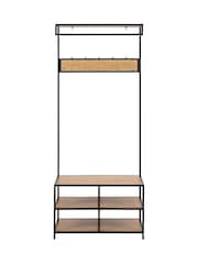 Actona Black Seaford Clothes Rack with 3 Shelves - Image 3 of 6