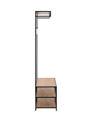 Actona Black Seaford Clothes Rack with 3 Shelves - Image 4 of 6