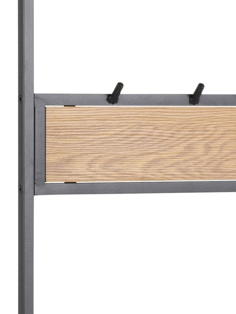 Actona Black Seaford Clothes Rack with 3 Shelves - Image 6 of 6