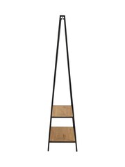 Actona Black Oak Seaford Metal Clothes Rack with 2 Oak Shelves - Image 5 of 6