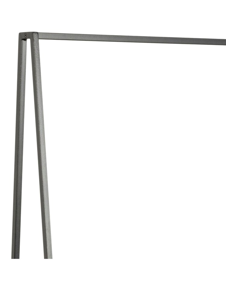 Actona Black Oak Seaford Metal Clothes Rack with 2 Oak Shelves - Image 6 of 6