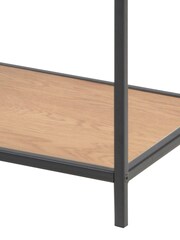 Actona Black Oak Seaford Metal Asymmetrical Bookcase with 3 Shelves - Image 5 of 6