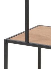 Actona Black Oak Seaford Metal Asymmetrical Bookcase with 3 Shelves - Image 6 of 6