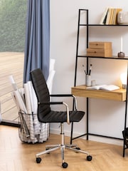 Actona Black Seaford Bookcase with 1 Drawer - Image 1 of 6