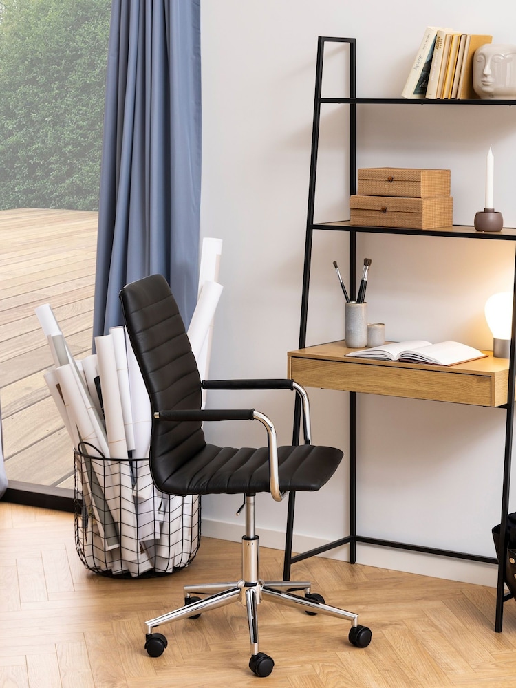 Actona Black Seaford Bookcase with 1 Drawer - Image 1 of 6