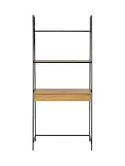 Actona Black Seaford Bookcase with 1 Drawer - Image 4 of 6