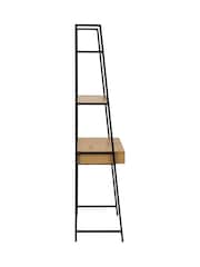 Actona Black Seaford Bookcase with 1 Drawer - Image 5 of 6