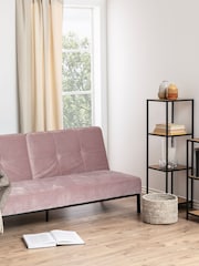 Actona Black Oak Seaford Narrow Metal Bookcase with 2 Shelves - Image 1 of 4
