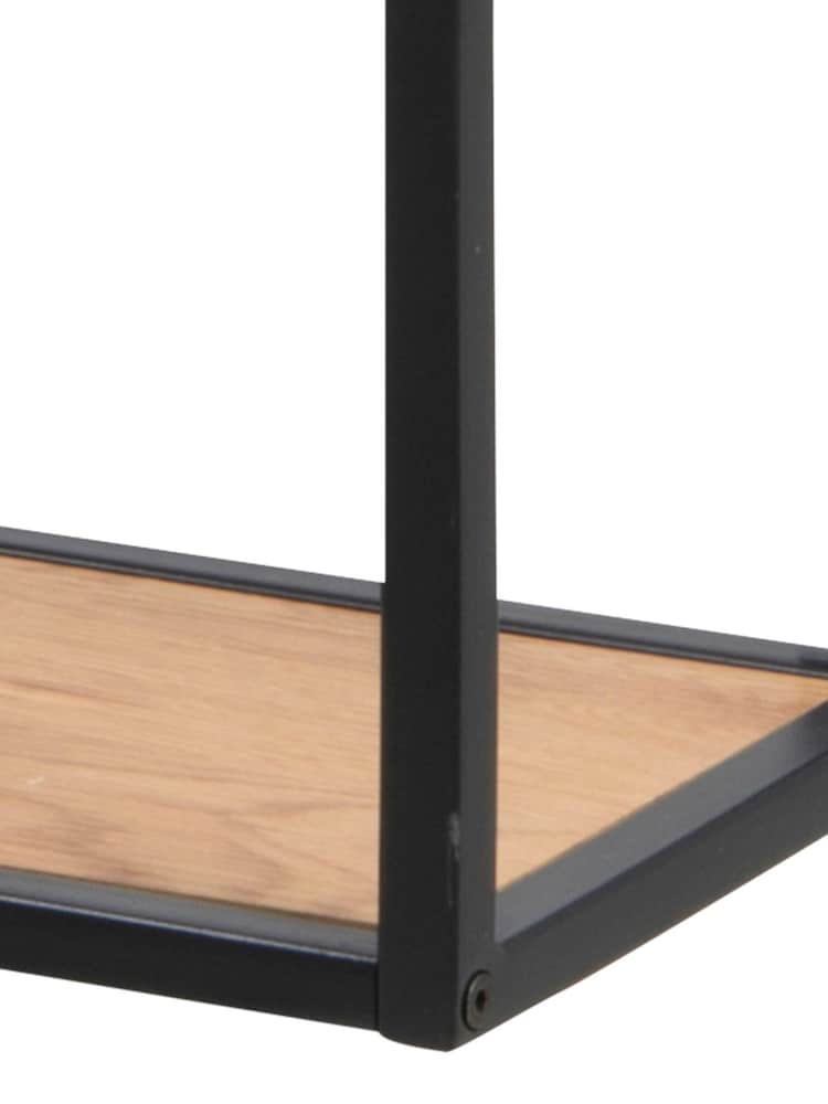 Actona Black Oak Seaford Metal Wide Wall Shelf with 3 Additional Oak Shelves - Image 6 of 6 Actona Black Oak Seaford Metal Wide Wall Shelf with 3 Additional Oak Shelves - Image 6 of 6