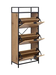 Actona Black Seaford Shoe Cabinet - Image 5 of 6