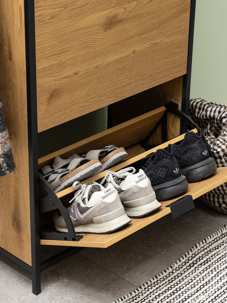 Actona Black Seaford Shoe Cabinet - Image 6 of 6