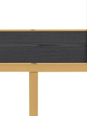 Actona Gold Seaford Tall Metal Bookcase with 5 Black Shelves - Image 6 of 6