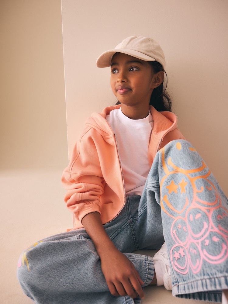 Bright Orange Zip Through Hoodie (3-16yrs) - Image 1 of 10