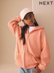 Bright Orange Zip Through Hoodie (3-16yrs) - Image 10 of 10