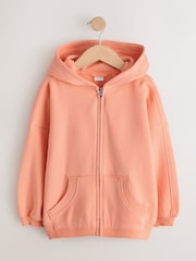 Bright Orange Zip Through Hoodie (3-16yrs) - Image 6 of 10
