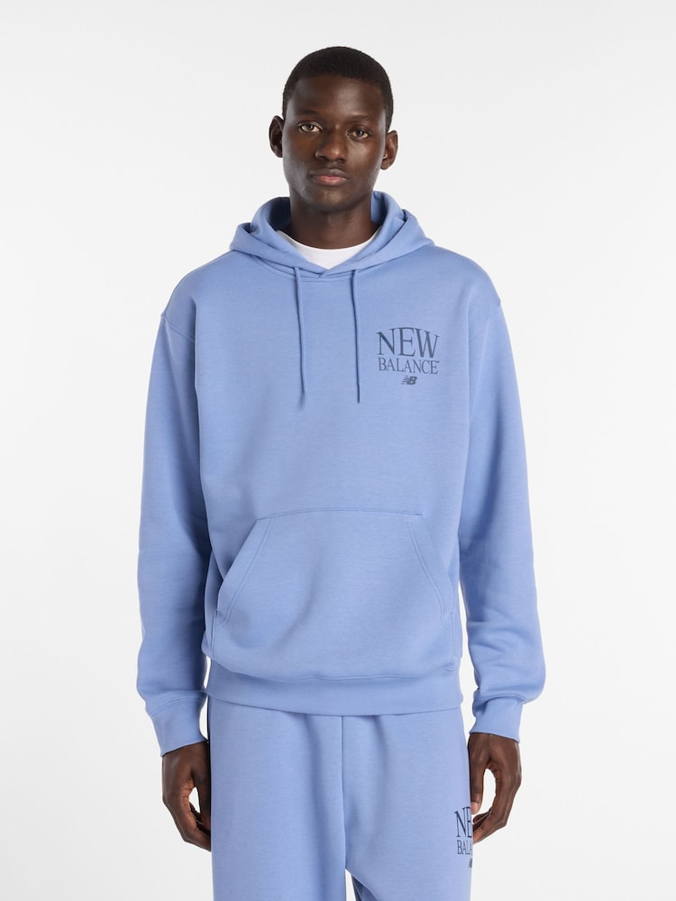 New Balance Blue Reimagined Fleece Hoodie - Image 1 of 7