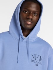 New Balance Blue Reimagined Fleece Hoodie - Image 6 of 7