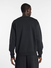 New Balance Black Reimagined Fleece Crew Neck Sweat Top - Image 2 of 7