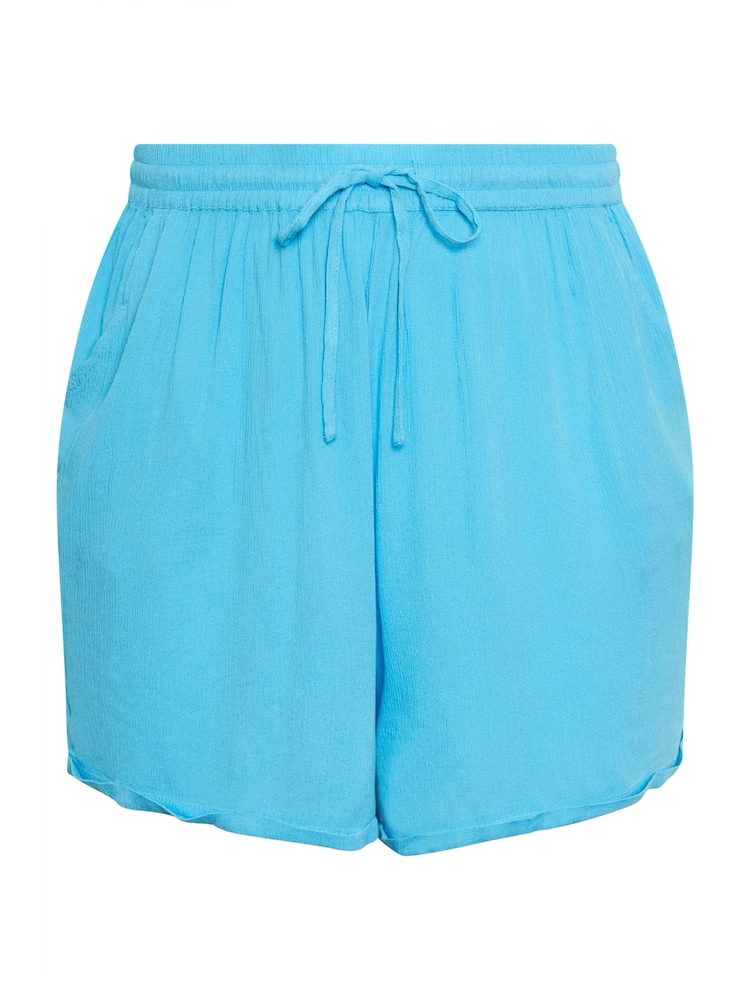 Yours Curve Blue LIMITED COLLECTION Curve Black Zebra Print Crinkle Shorts - Image 6 of 6