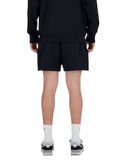 New Balance Black Essentials Fleece Shorts - Image 2 of 4