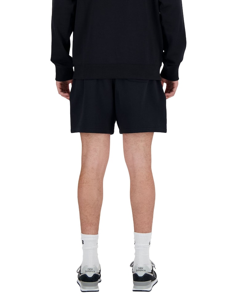New Balance Black Essentials Fleece Shorts - Image 2 of 4
