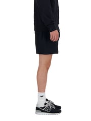 New Balance Black Essentials Fleece Shorts - Image 3 of 4