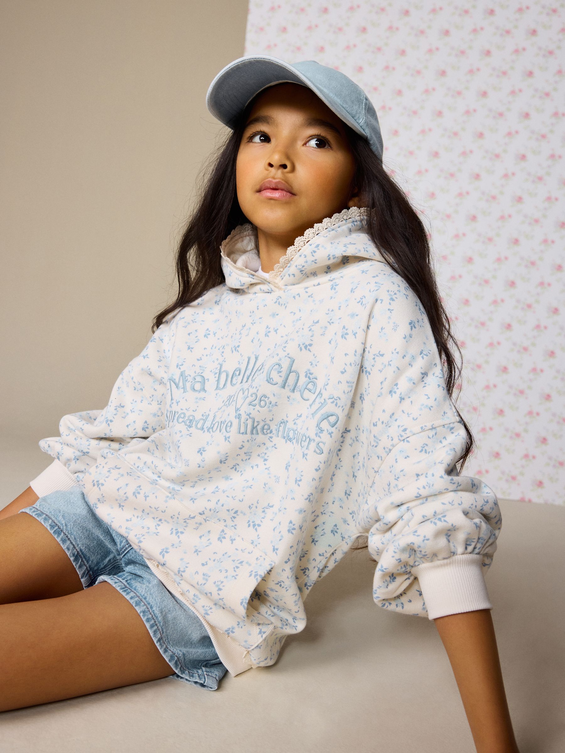 Buy Cream Ditsy Flower Hoodie (3-16yrs) from the Next UK online shop