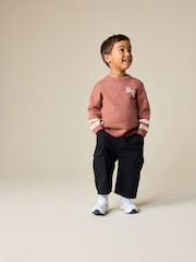 Blush Pink NYC Knitted Crew Neck Jumper (3mths-7yrs) - Image 2 of 7