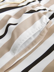 Neutral Stripe Swim Shorts and Shirt Set (3-16yrs) - Image 6 of 7
