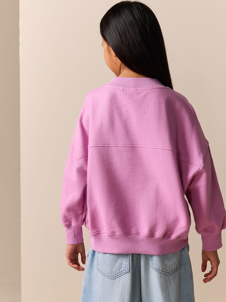 Purple Butterfly Sequin - سويت شيرت (3-16 سنة) - صورة 2 من 4