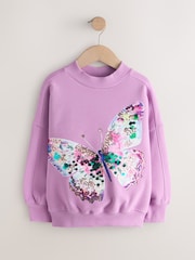 パープル バタフライ スパンコール - トレーナー（3～16歳） - 画像 5 / 8