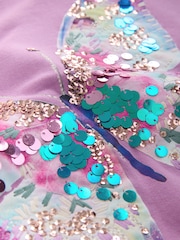 パープル バタフライ スパンコール - トレーナー（3～16歳） - 画像 8 / 8