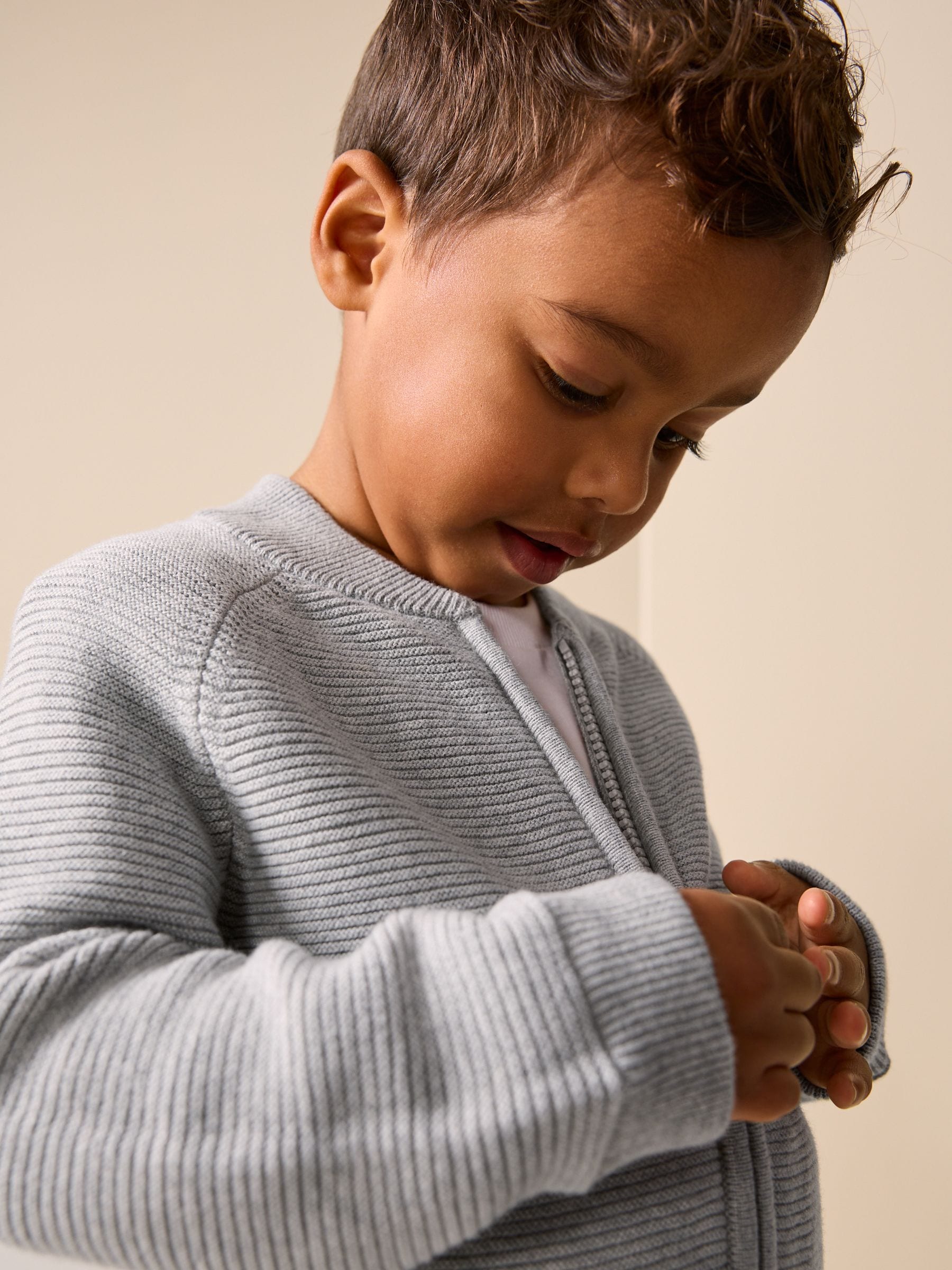 Buy Grey Zip Through Cardigan (3mths-7yrs) from Next USA