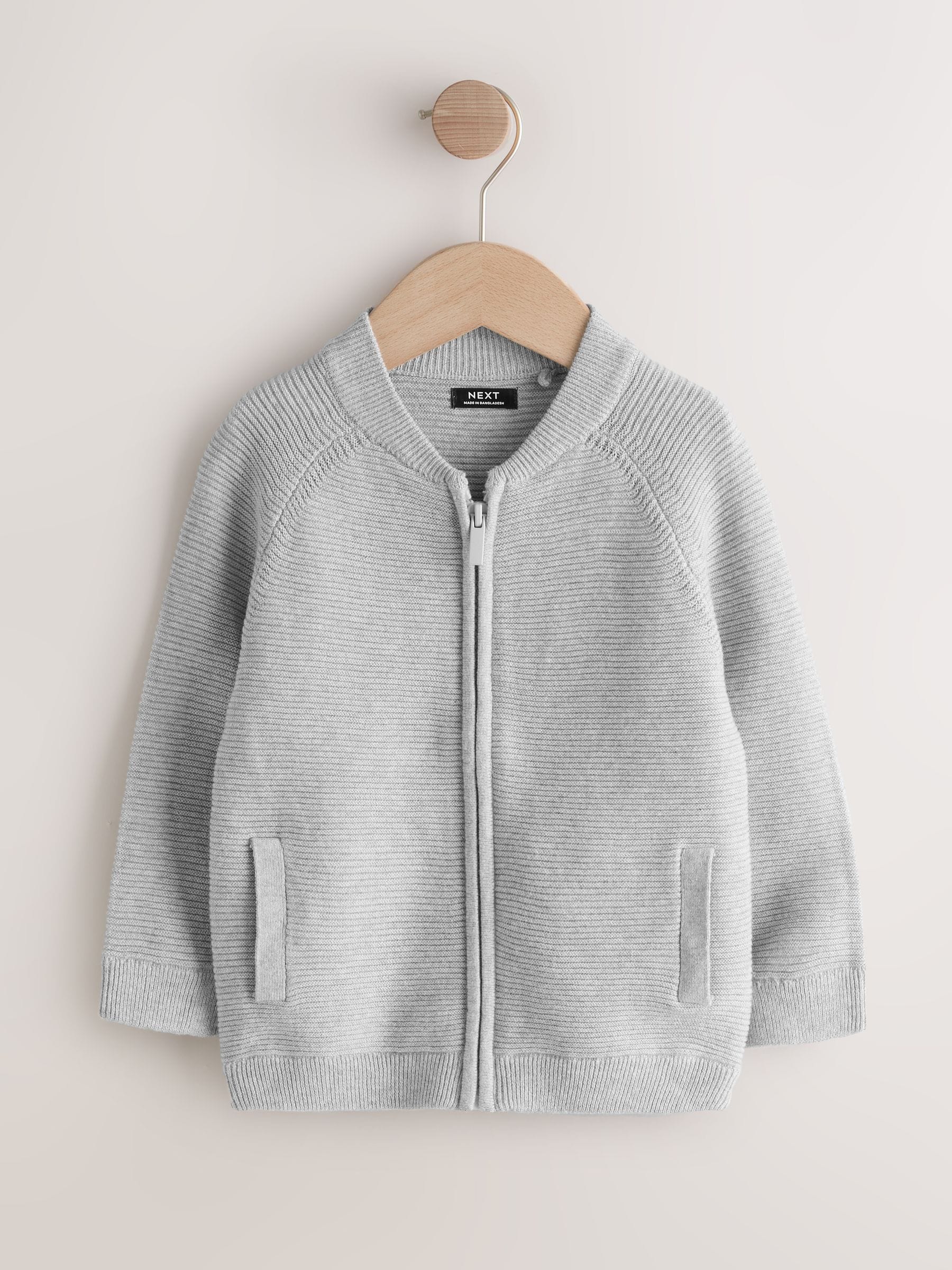 Buy Grey Zip Through Cardigan (3mths-7yrs) from Next USA