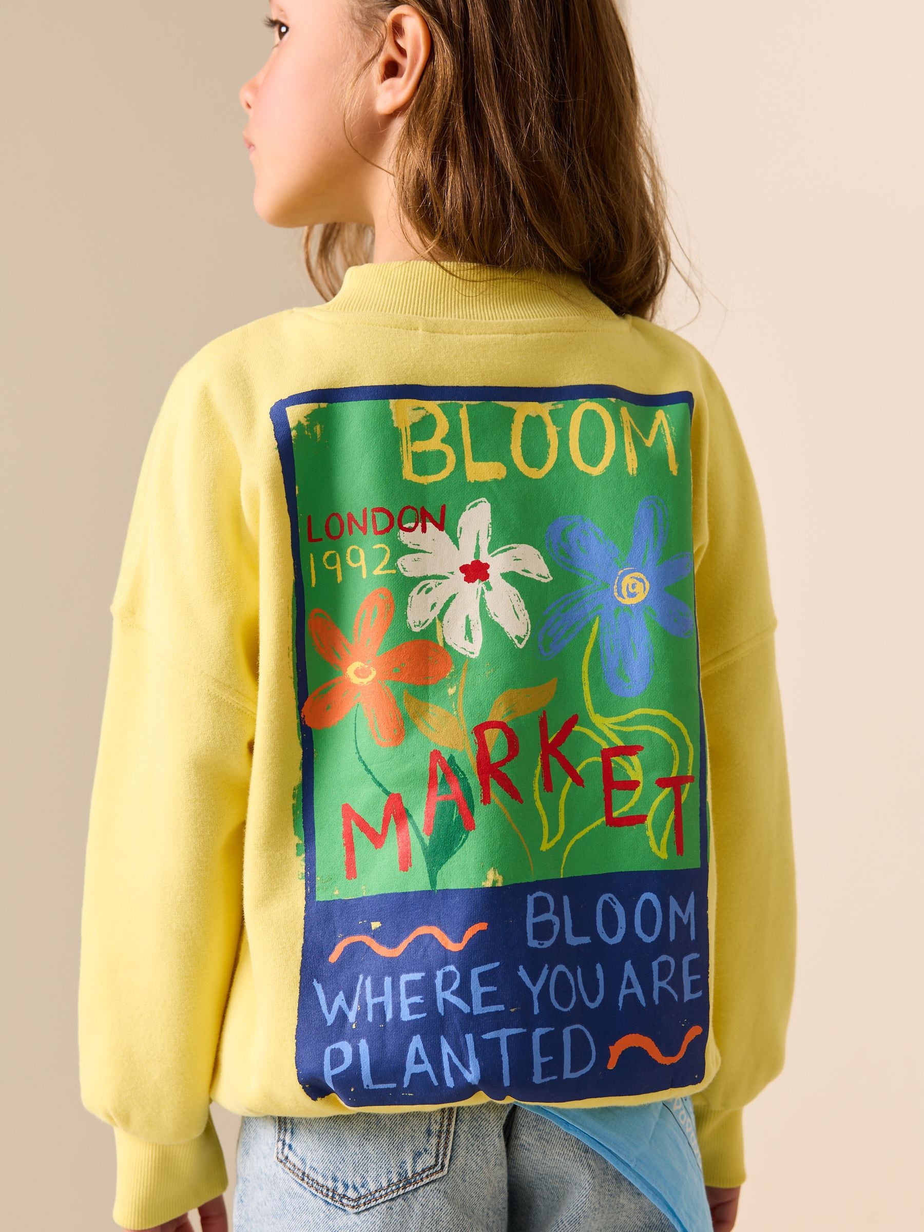 Buy Yellow Flower Sweatshirt (3-16yrs) from Next Oman
