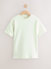 نقشة جرافيك أزرق/برتقالي/أبيض - حزمة من 3 تيشرتات أساسية ثقيلة - صورة 6 من 10