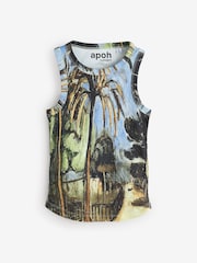 Blue Monet Licence Graphic Printed Ribbed Racer Vest - Image 6 of 9