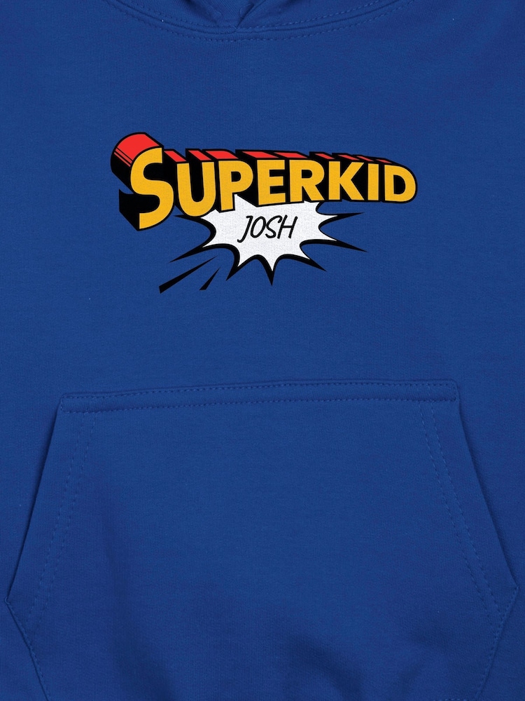 Personalised Boys Superkid Hoodie by Stitch Style - Image 4 of 4